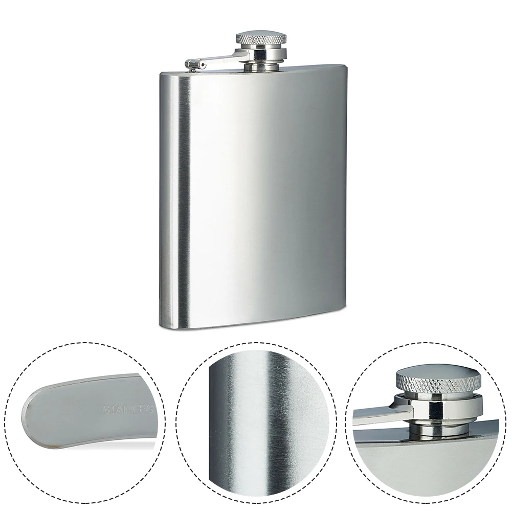 

7 Oz Pocket Bottle Stainless Steel Flask Stainless Steel 200 Ml Pocket Bottle Hip Flask Volume For Individual Engraving Drinkwar