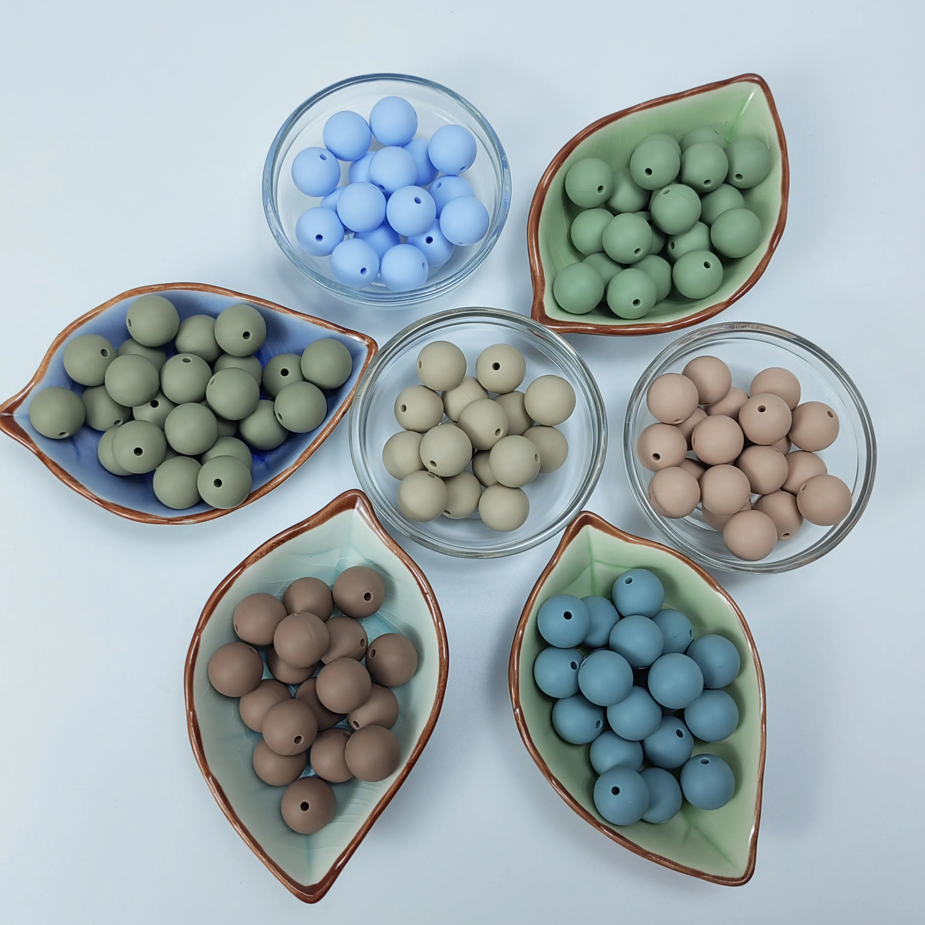 100 шт., детский силиконовый Прорезыватель для зубов, 12-15 мм