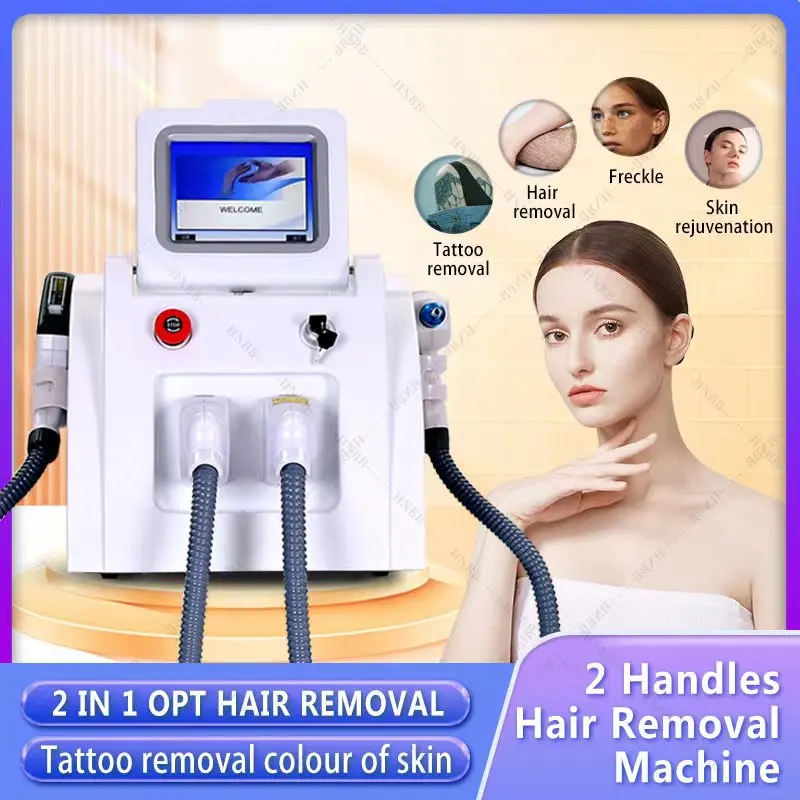 

2023 2 in 1 Ipl Laser Hair Remove Tattoo Machie OPT ND YAG Multifunctional Carbon Best Sellingrtified with CE