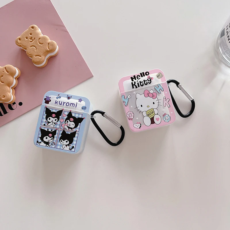 Чехол для наушников Hello Kitty Kuromi милый мягкий чехол с японским мультяшным рисунком