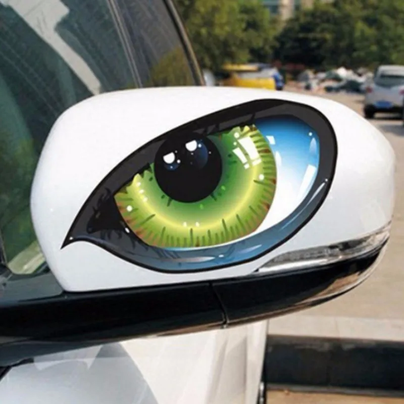 

Car Stickers 3D Stereo Reflective Cat Eyes Car Sticker Creative Rearview Mirror Decal Universal Eyes stickers