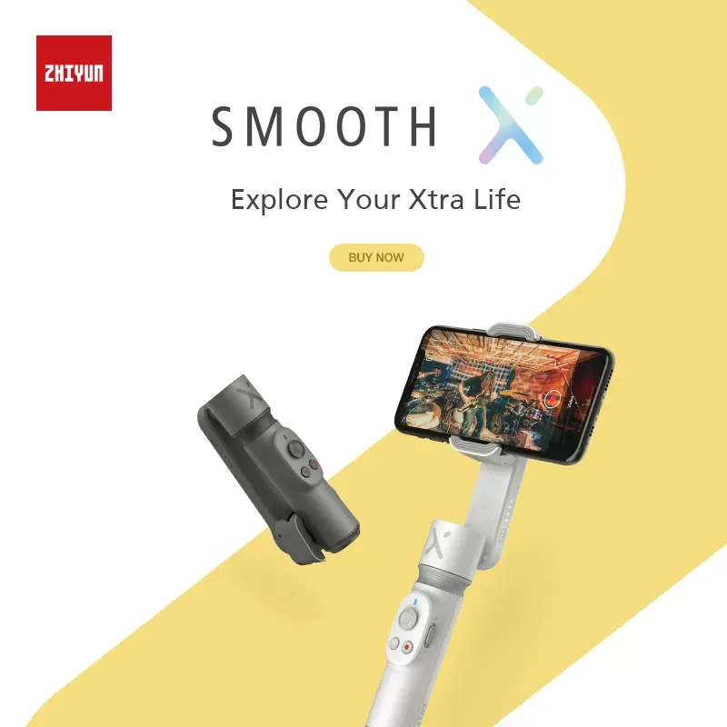 

2023 ZHIYUN Smooth X Handheld Gimbal Portable Stabilizer For Vlog Video SmoothX Smart Tracking Selfie Stick for iPhone For Huawe