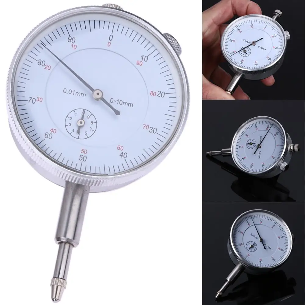 

Precision Tool 0.01mm Dial Indicator Gauge Accuracy Measurement Instrument 0-10mm Meter Precise 0.01mm Resolution Indicator