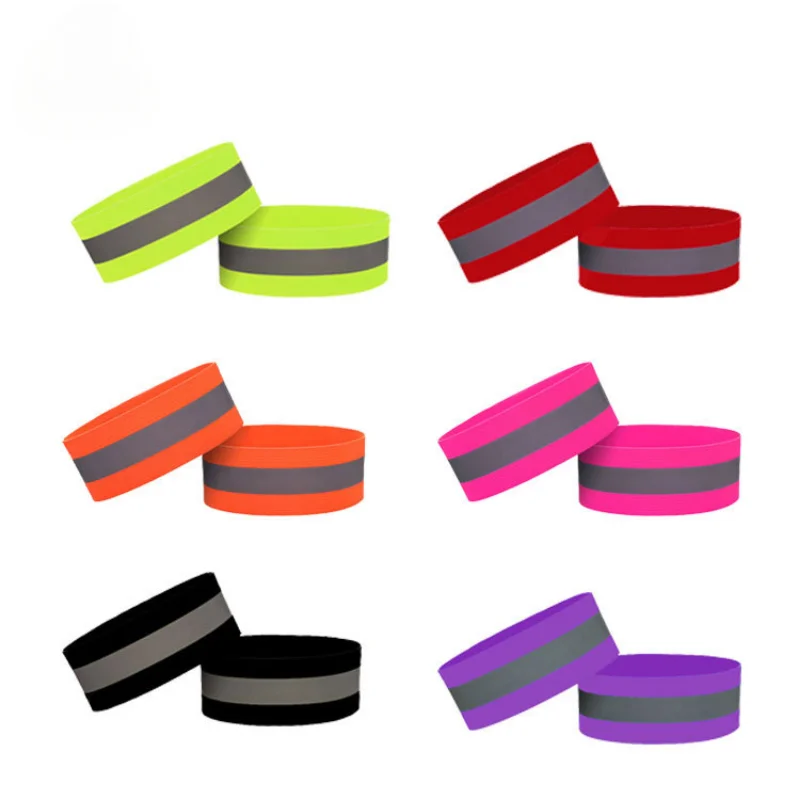 

Elasticated Reflective Safety Bracelet Outdoor Sports Night Running Cycling Jogging Warning Reflector Tape Arm Band Wristband
