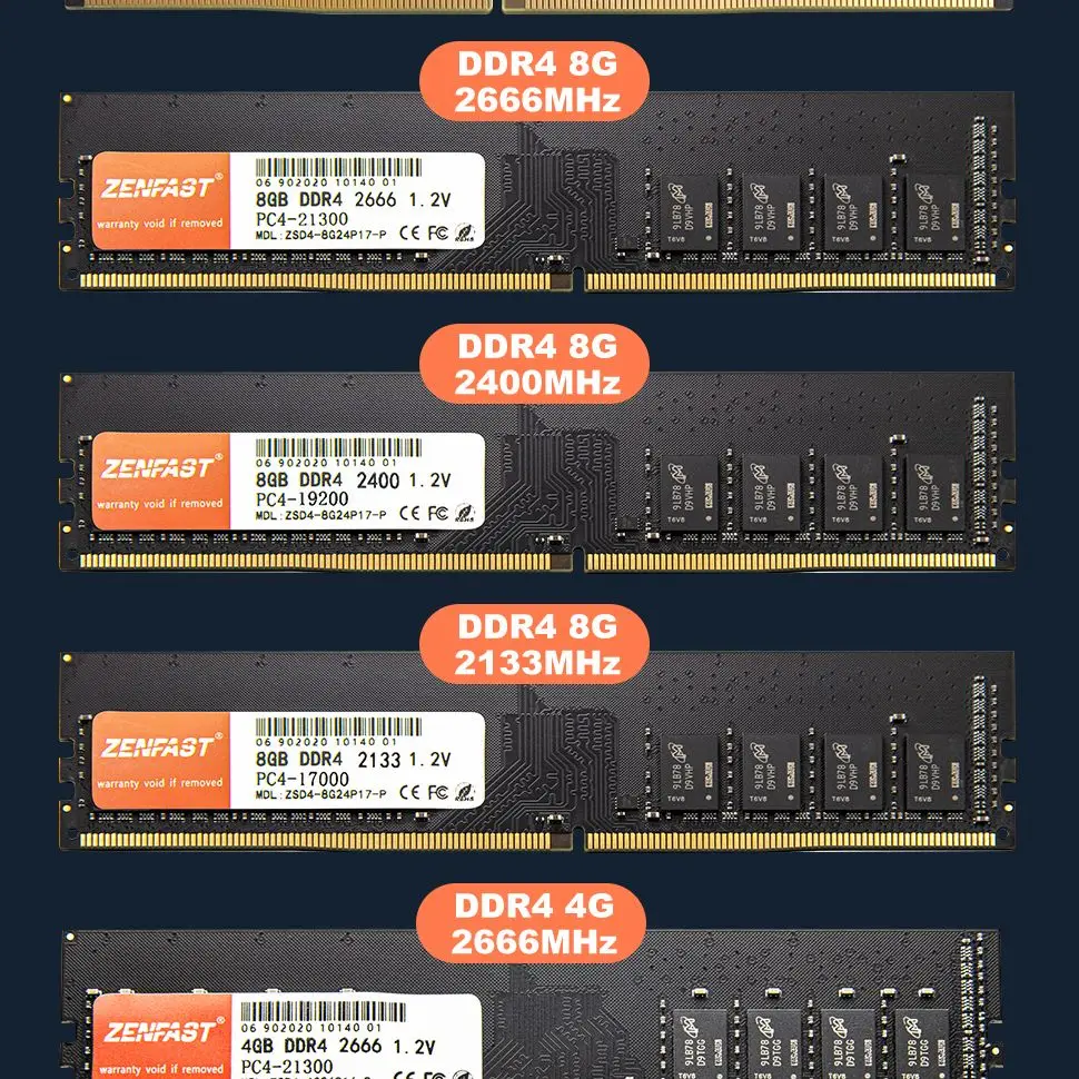 Оперативная память ZENFAST ddr4 ddr3 16 ГБ 4 8 32 настольная Udimm 1333 МГц 1600 2133 2400 2666 новая ОЗУ