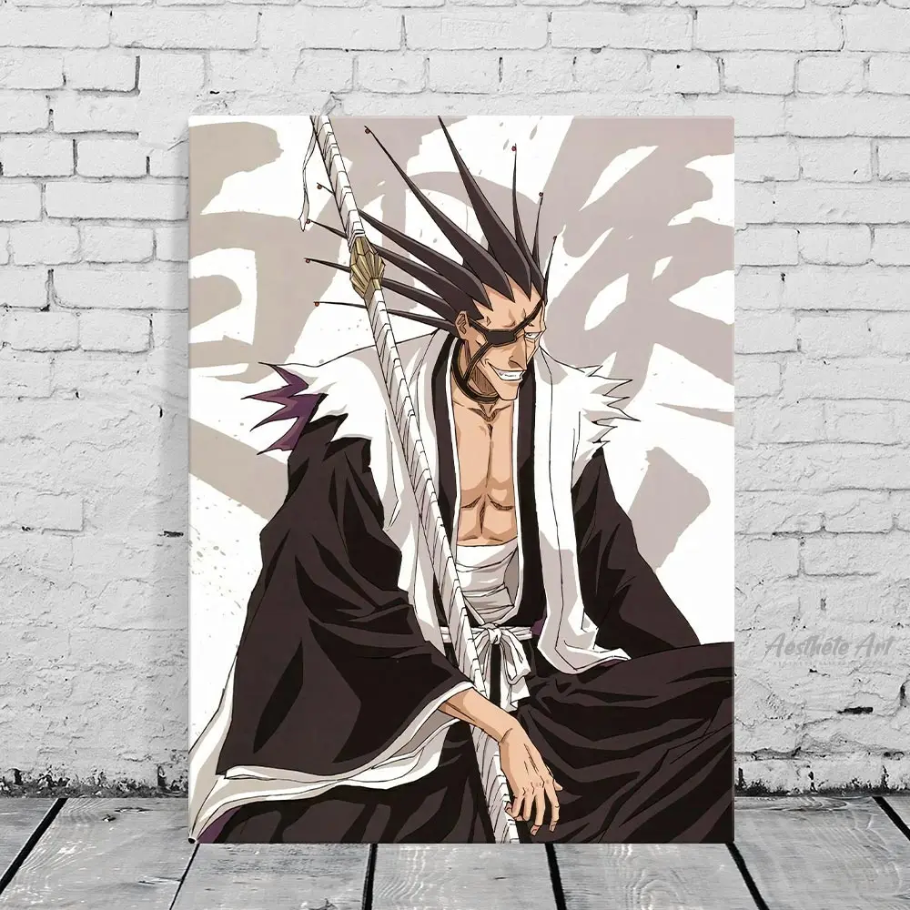 Отбеливатель Kenpachi Zaraki японское аниме манга домашний декор холст плакат принты