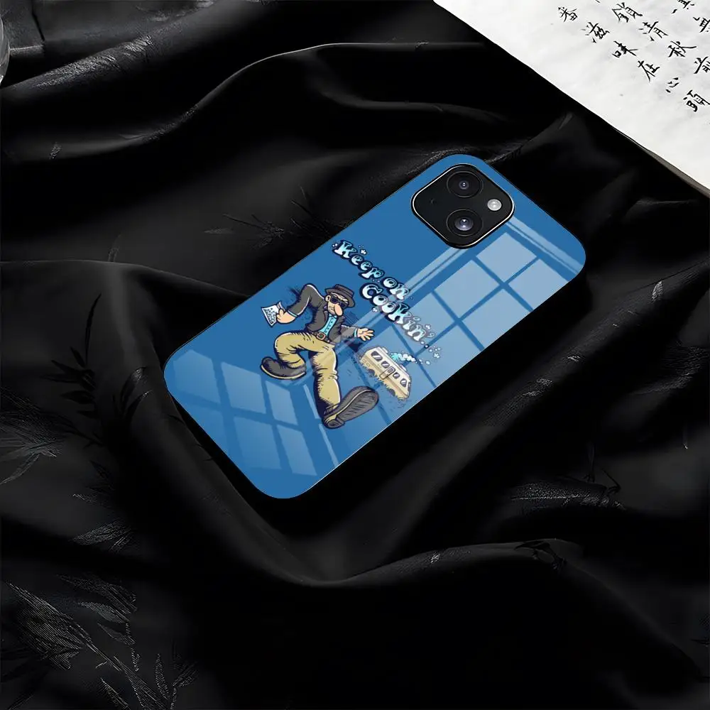 Фото Чехол для телефона B-Breaking Bad для iPhone 17 Pro Max 16 15 14 Pro Max 13 11 Plus, стеклянная крышка №4