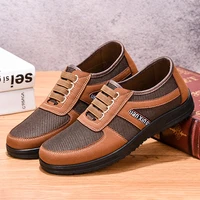 2022 summer new mens casual shoes comfortable breathable elderly shoes non slip dad shoes old beijing cloth shoes for men 44