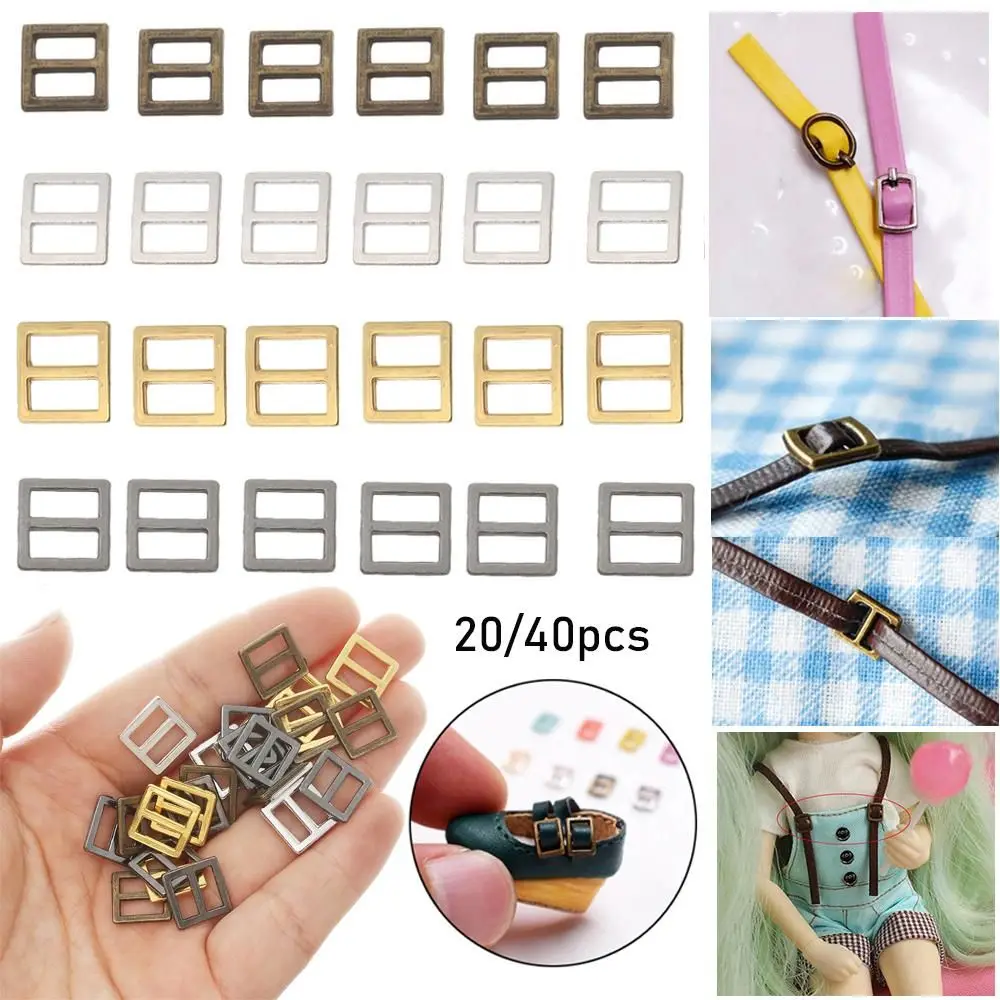 

20/40pcs Newest 6/7/8.5mm 4 Colors Stuffed Toys Tri-glide Buckle Diy Dolls Buckles Belt Buttons Doll Bags Accessories