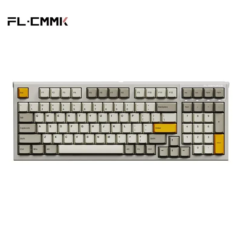 

FL·ESPORTS FL980 98-Key Mechanical Keyboard Single-Mode Wired Six-Key Hot-Swappable Version Game Office Dedicated