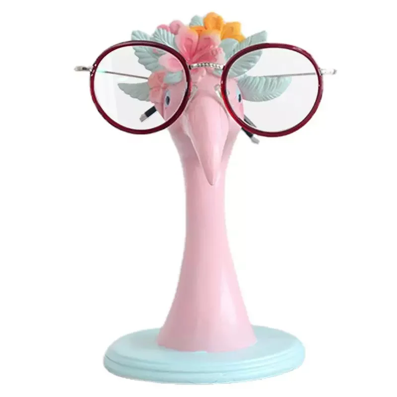 

Flamingo Shaped Resin Eyeglass Holder Eyeglass Stand Handmade Carved Spectacle Holder Elegant Pink Flamingo Holder For Office