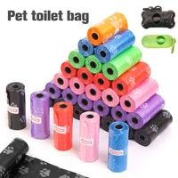 pet dog poop bags dispenser collector garbage bag puppy cat pooper scooper bag small rolls outdoor clean pets supplies