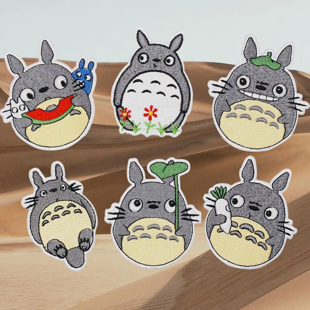 Вышитые нашивки с героями мультфильмов аппликация швейная этикетка