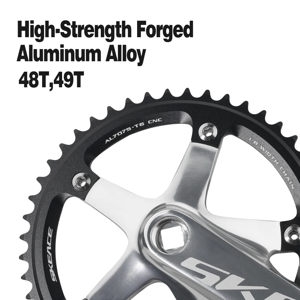 SKEACE Шатуны из алюминиевого сплава с фиксированной передачей шатун 48T 165 мм BCD144