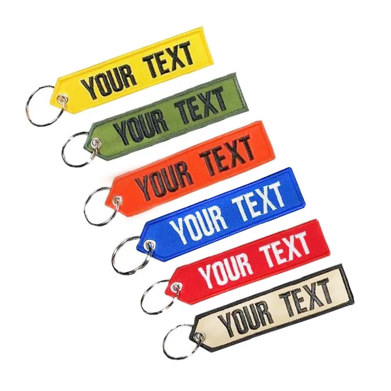 

Customized Embroidered Key Chain, Outdoor Supplies, for Cars, Motorcycles, Backpacks 13 * 3cm 20PCS