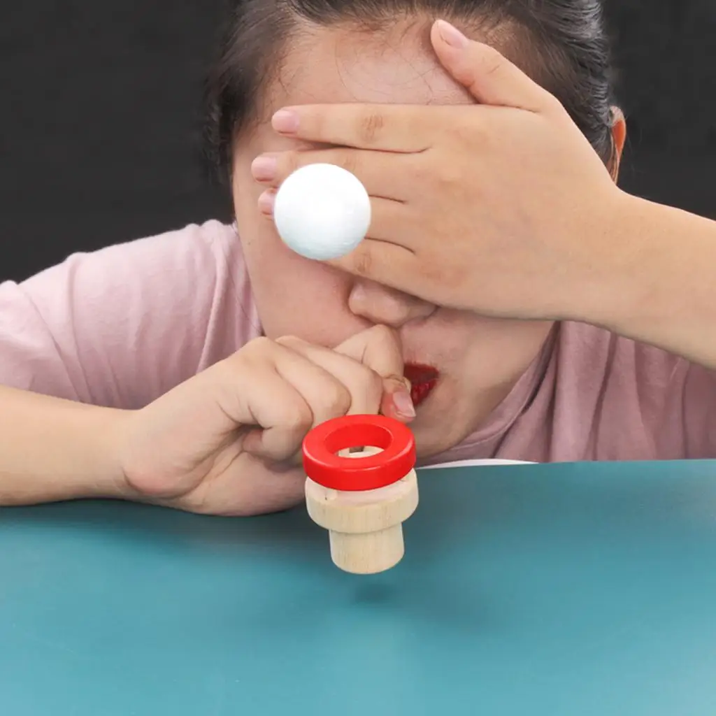 

Montessori Teaching Materials Baby Wooden Blow Hobbies Toy Ball for