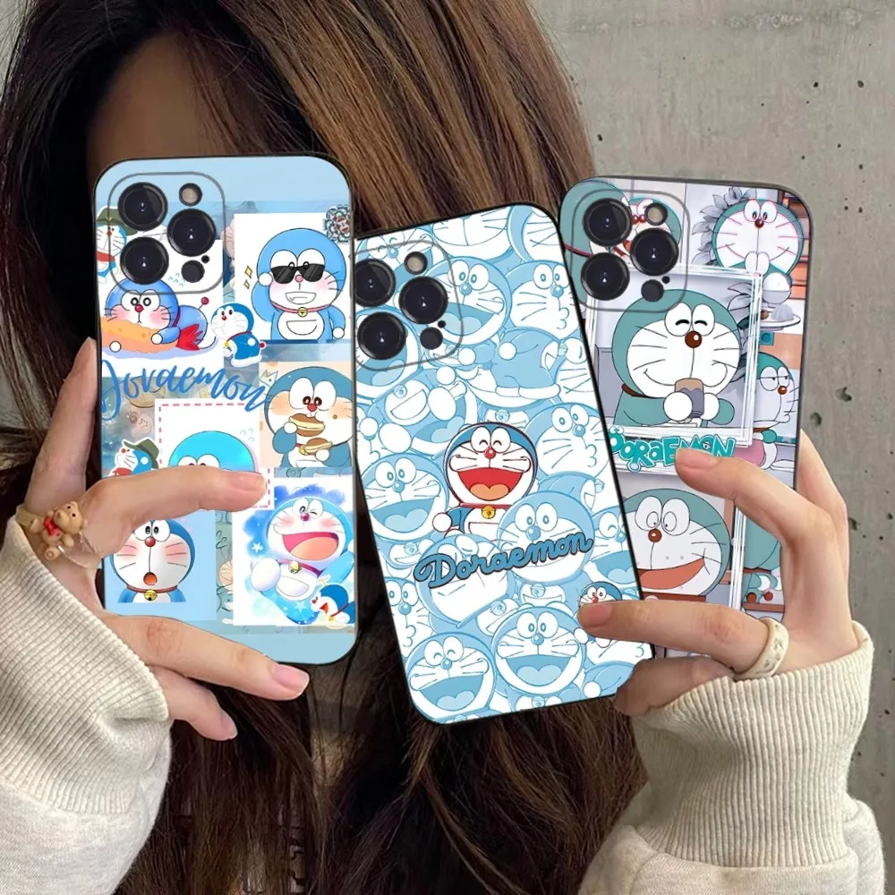 

D-Doraemon Phone Case For iPhone 15 14 11 12 13 Mini Pro XS Max Cover 6 7 8 Plus X XR SE 2020 Funda Shell