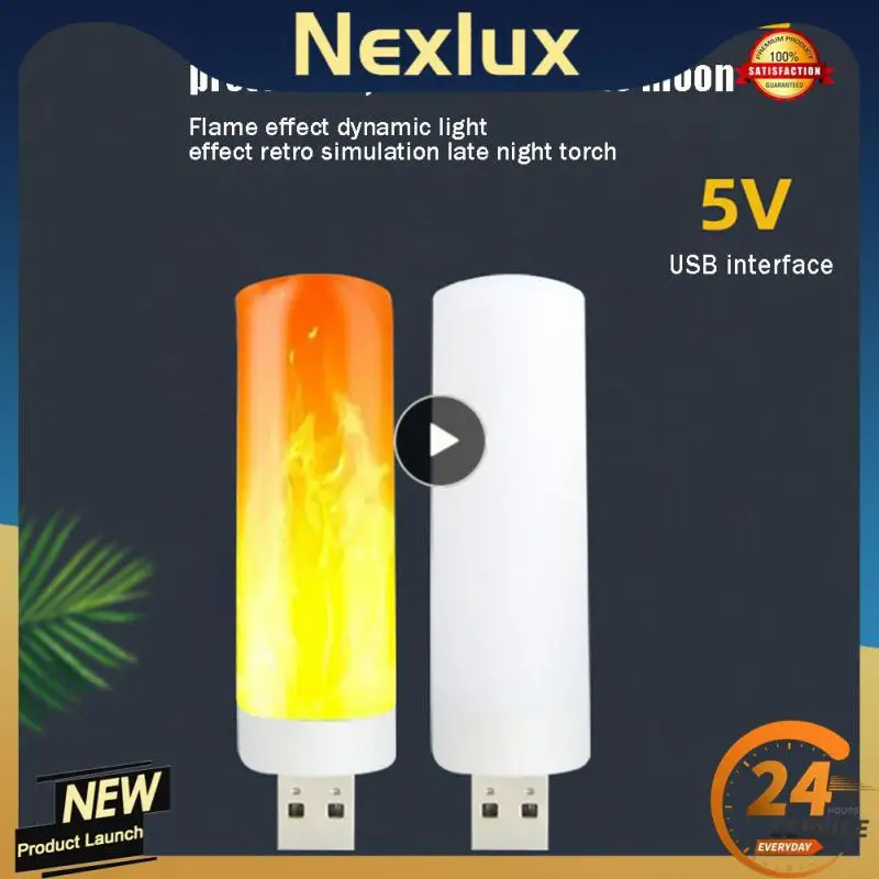 

Portable Candle Lamp Outdoor Plastic Usb Nightlight Usb Light Usb Flame Light Flame Dynamic Lamp Mini Flame Lamp