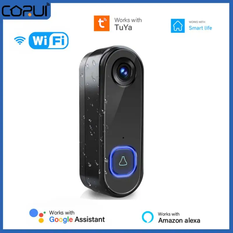 

CORUI Tuya Smart WIFI Visual Doorbell Smart Life Siren Alarm Doorbell Voice Intercom Wireless Doorbell Support Alexa Google Home