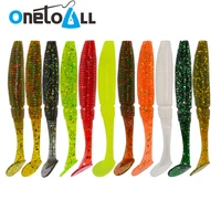 onetoall 5 pcs 75mm 3 2g wobblers fishing lure worm silicone artificial soft bait carp bass fly t tail jigging swimbait tackle