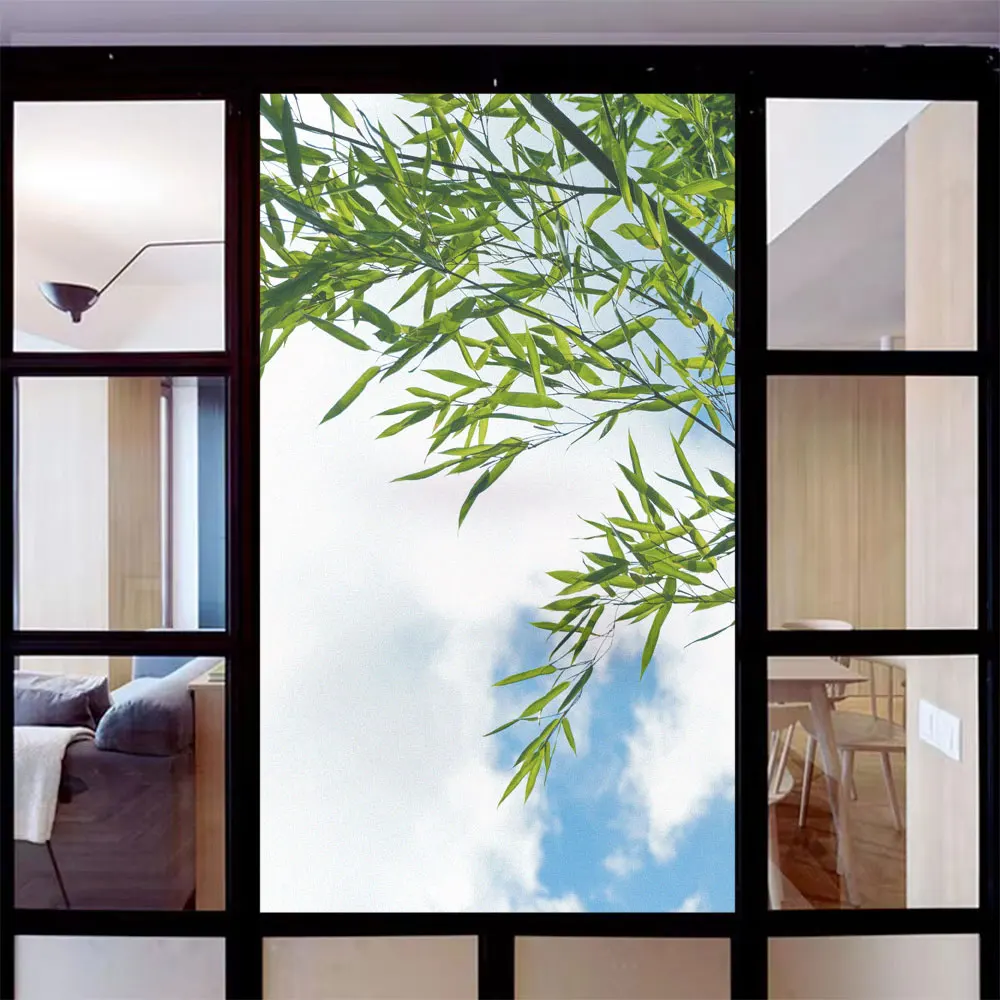 

Статичная плёнка для окон с бамбуковым узором
