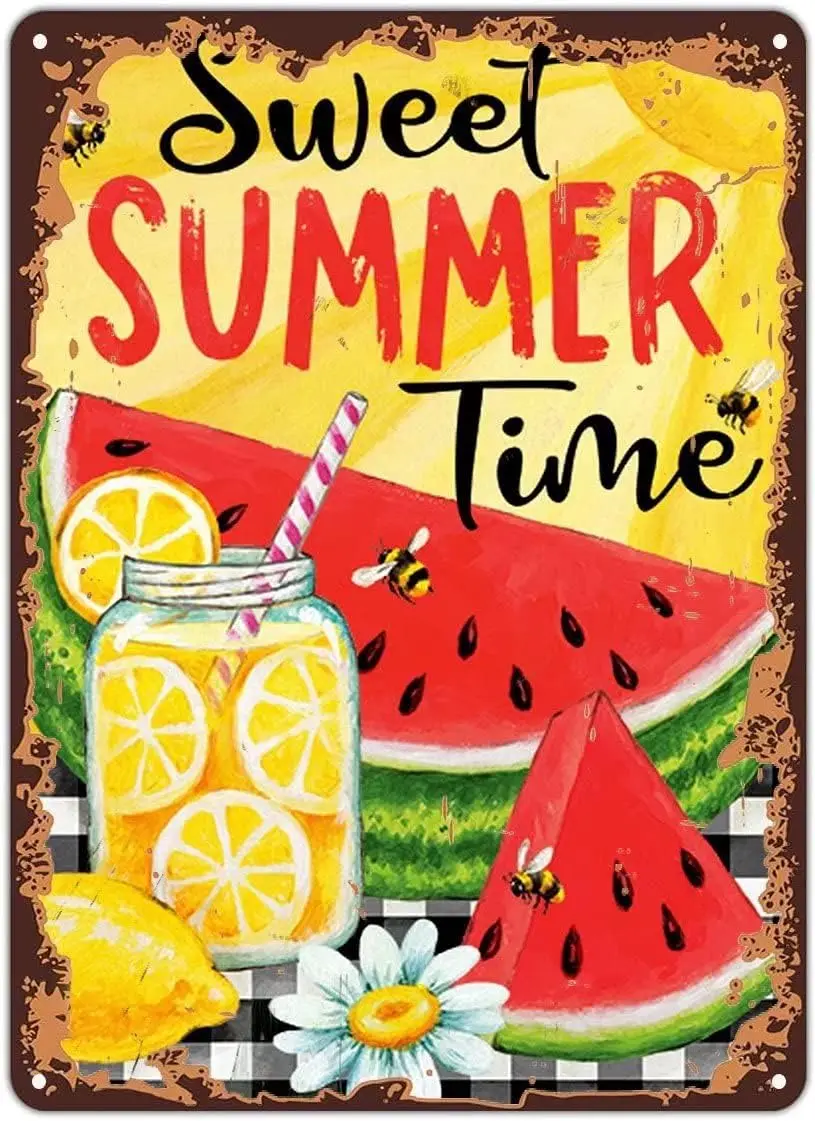 WZVZGZ жестяная вывеска винтажный настенный постер в стиле ретро металл сладкий