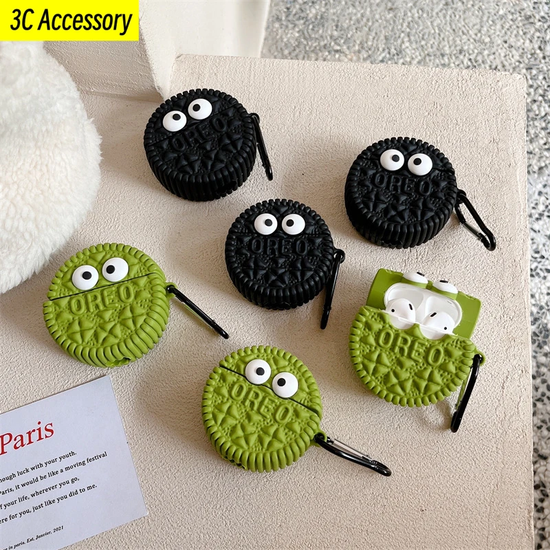 

New Small Eye Biscuit case for Apple Airpods Pro 2 Earphone Case Protective for AirPods 1/2/3 TPU anti-fall for Air pods Pro 2 3