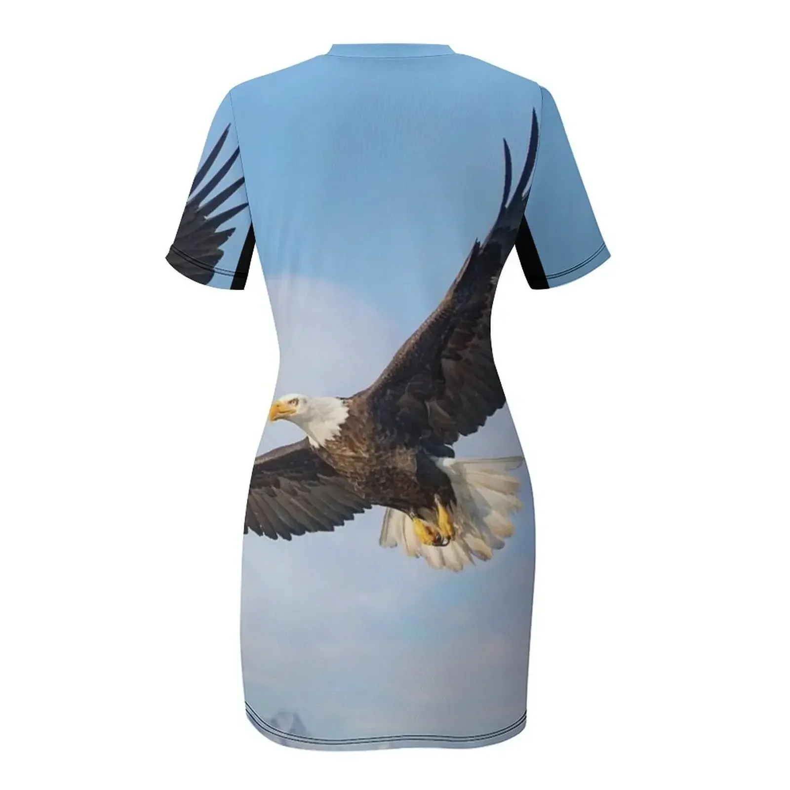 Фото Платье с короткими рукавами Soaring American Bald Eagle - USA, вечерние платья, женские платья для официальных мероприятий, платья для женщин №5