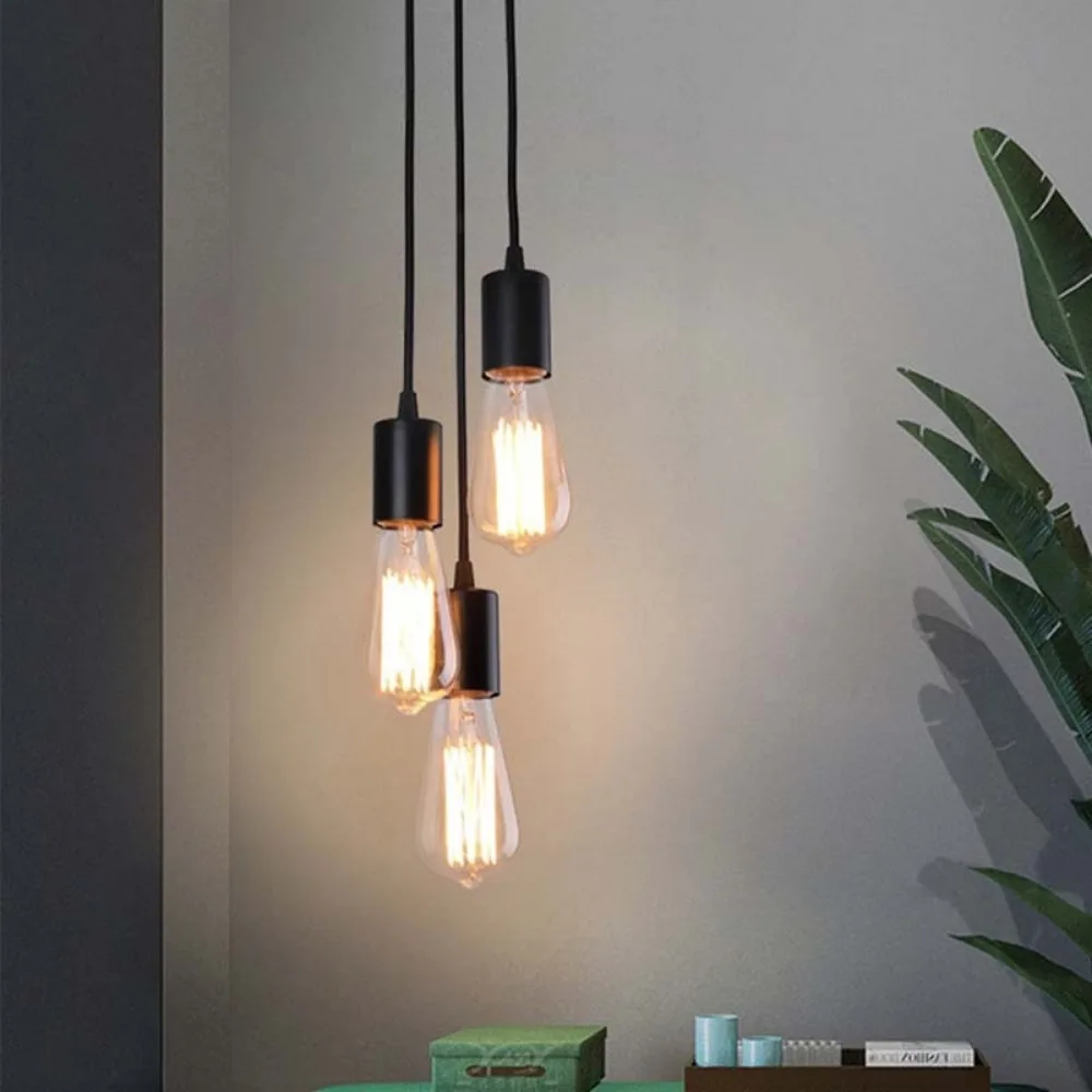 

Nordic Pendant Lights E27 Lamp Holder Hanging Light Fixture for Kitchen Bedroom Home Corridor Studio Office