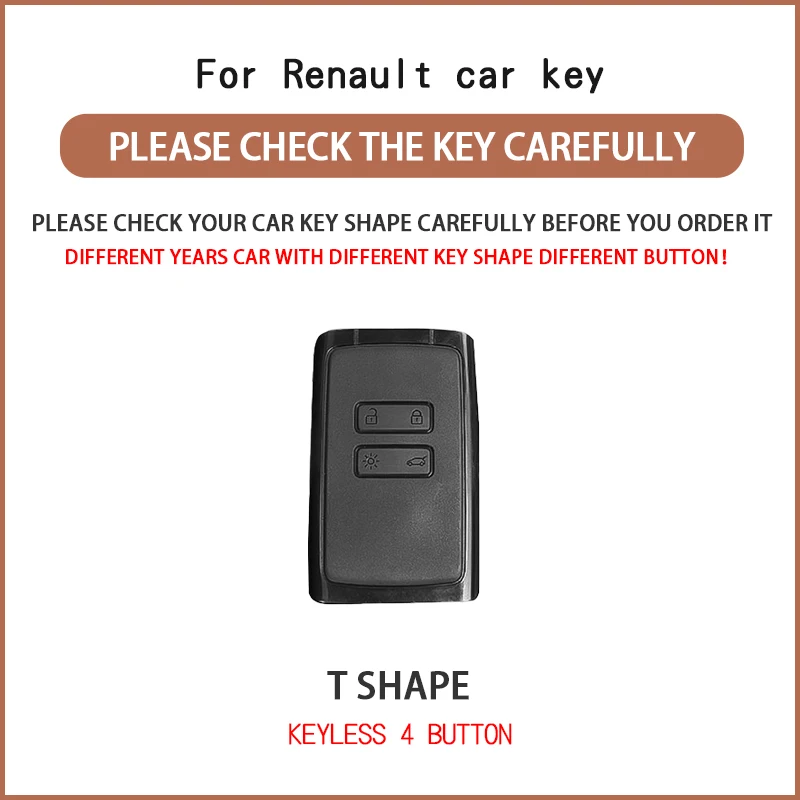Чехол для автомобильного ключа с 4 кнопками Renault Koleos Zoe Megane RS Captur Sedan 2019 2020 2021 Kadjar