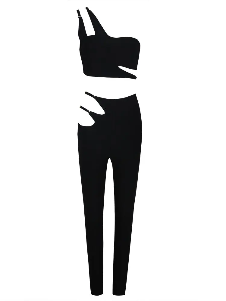 Two Piece Set Women Sexy Hollow Out 