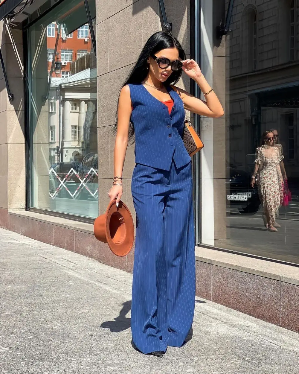 2023 Spring Stripe Women Suits Business Slim Fitted Pant Sets 3 Pieces Jacket+Waistcoat+Trousers British Office Ladies Pantsuit