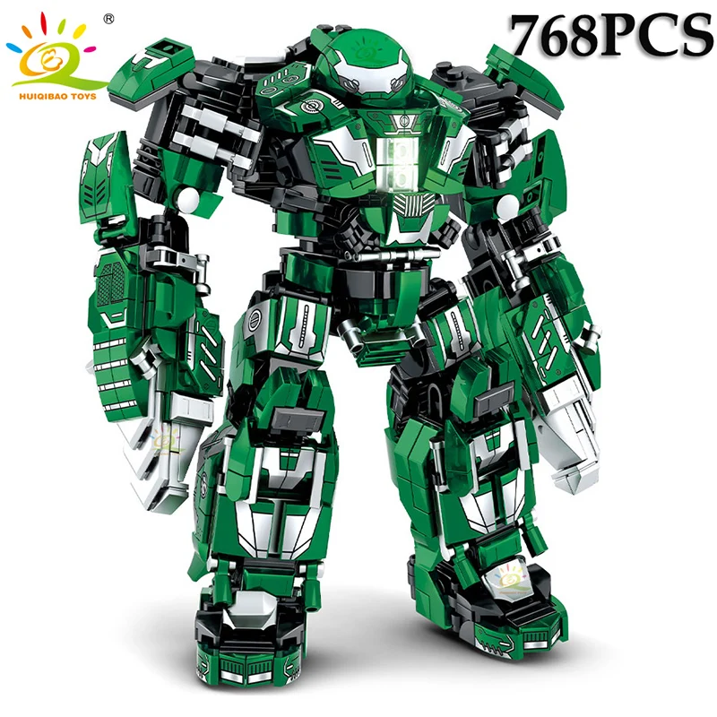 

Super armored robot model building blocks military warrior mecha puppet weapon building blocks boy toy children's gift