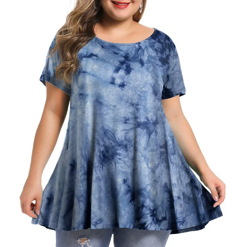 

Women's T-Shirt Fashion O-Neck Short Sleeve Printing Ruffles Oversize Outfit Casual Loose Higt Waist Elegant Office Comfor Shirt
