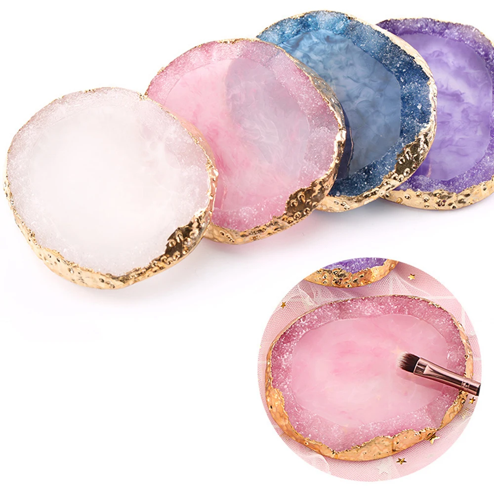 

1PC Resin Jewelry Display Plate Necklace Ring Earrings Display Painted Palette Tray Jewelry Holder Organizer Decoration Jewelry