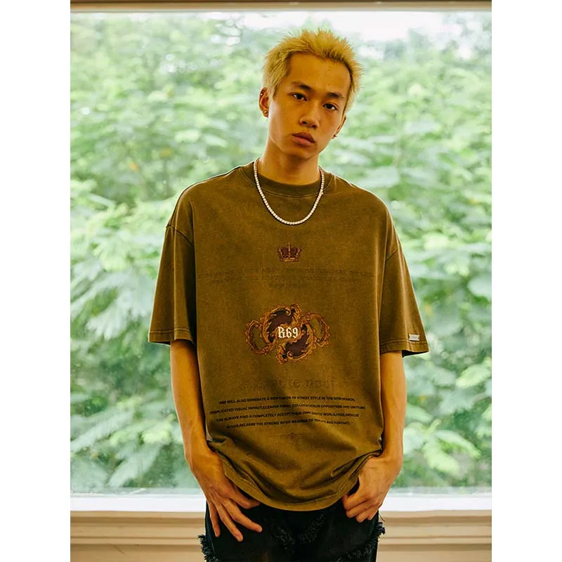 

Crown Printed Short-sleeved T-shirts R69