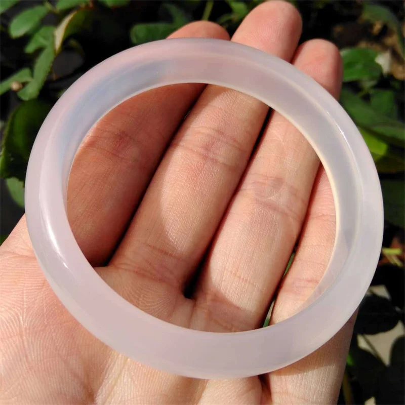 

Лидер продаж, натуральный ручной работы, белый агат халцедон, нефрит, аксессуары для мужчин и женщин, подарок на удачу, амулет для