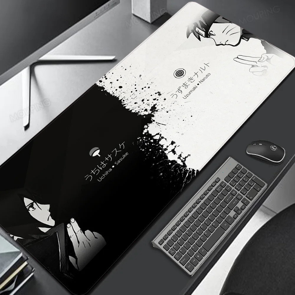 

Black and White Mouse Pad Keyboard Pad Carpet Pad on The Table Computer Gamer Accessories Rubber Extended Pad 80x40 Office Pad