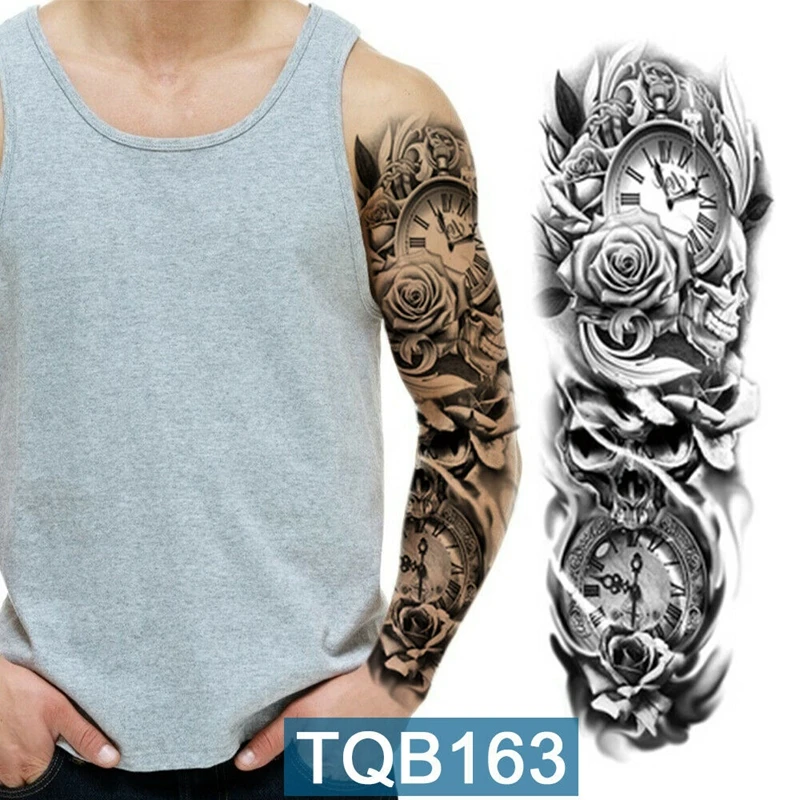 

Наклейка-тату на всю руку с длинным рукавом, водонепроницаемая, для мужчин и женщин