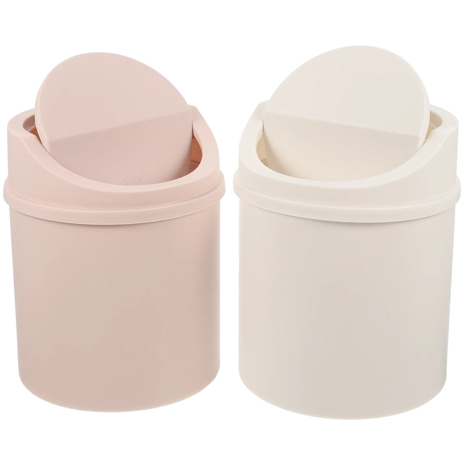 

2 Pcs Mini Garbage Bin Litter Pail Trash Bin Lid Tiny Waste Can Garbage Bucket Trashcan Lid Trash Can Household Small Dustbins