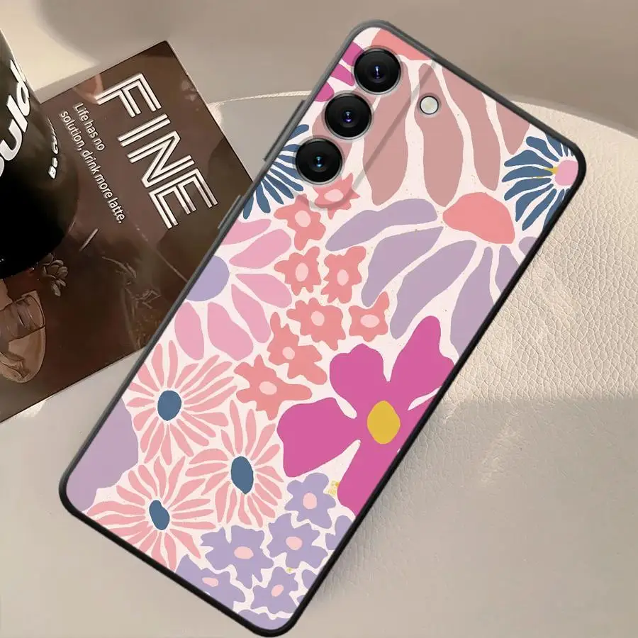 Фото Чехол для телефона Samsung Galaxy A70 A15 A50 A05 A04 A06 A13 A20 A12 A17 A16 A40 с экзотическим цветочным принтом №2