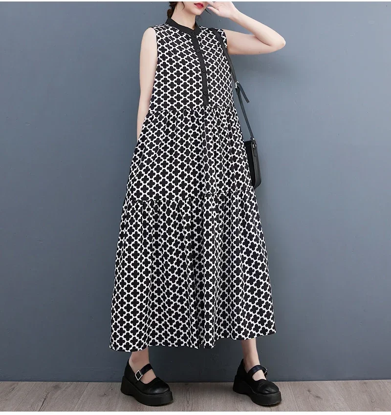 Качающееся платье-рубашка без рукавов Вневременный шик 50-х годов Феминиатюрная