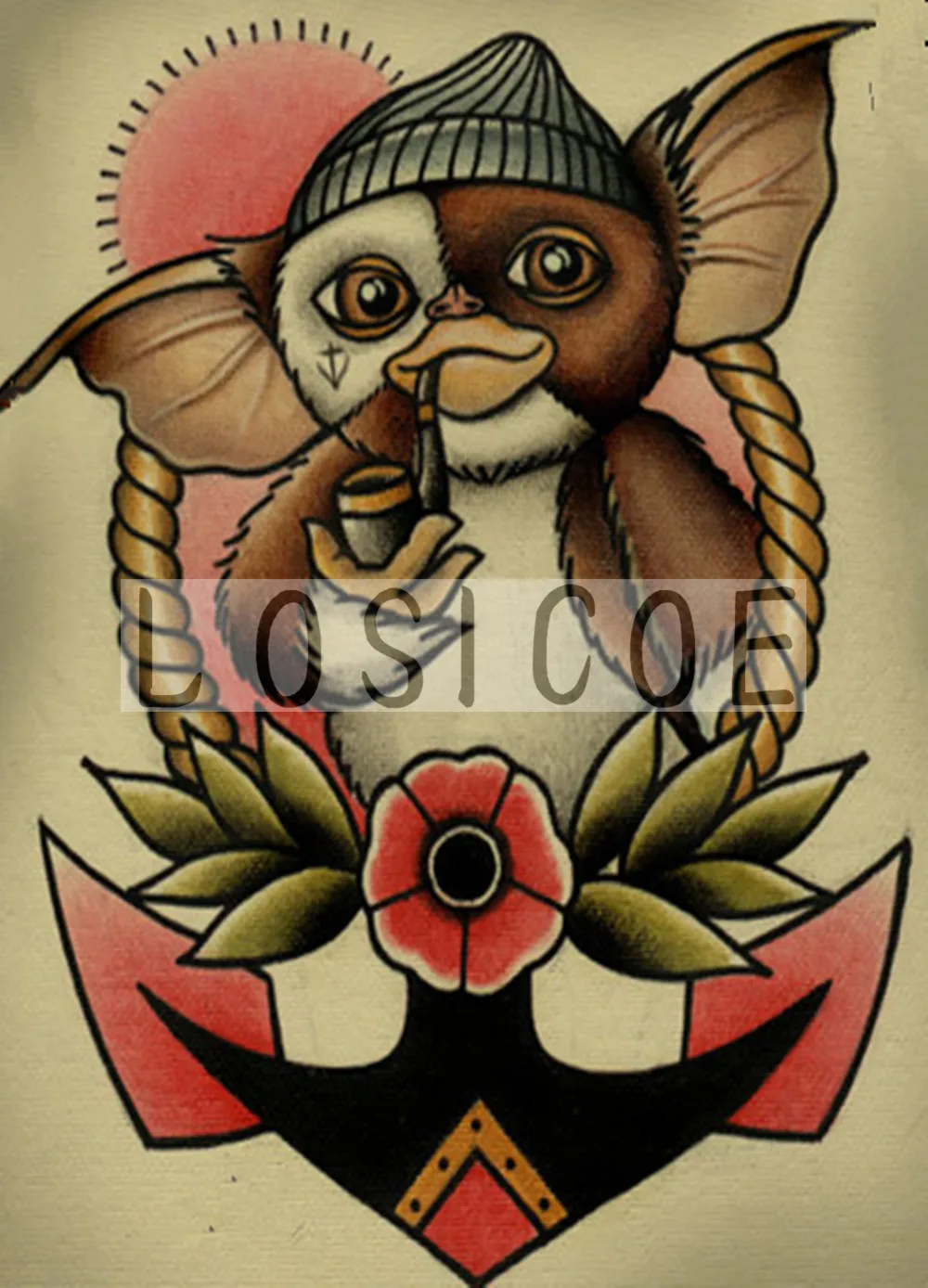 Винтажные татуировки дизайн фильма плакат из крафт-бумаги ретро плакаты