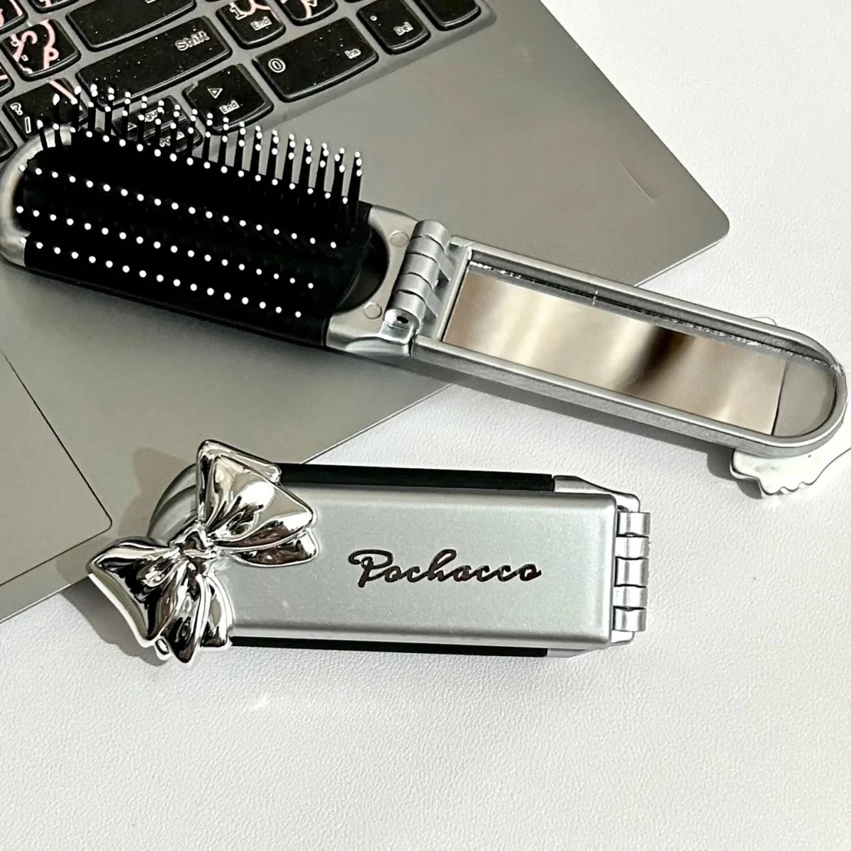 Зеркало для макияжа Sanrio Hello Kitty Comb фигурки героев аниме Портативная Складная