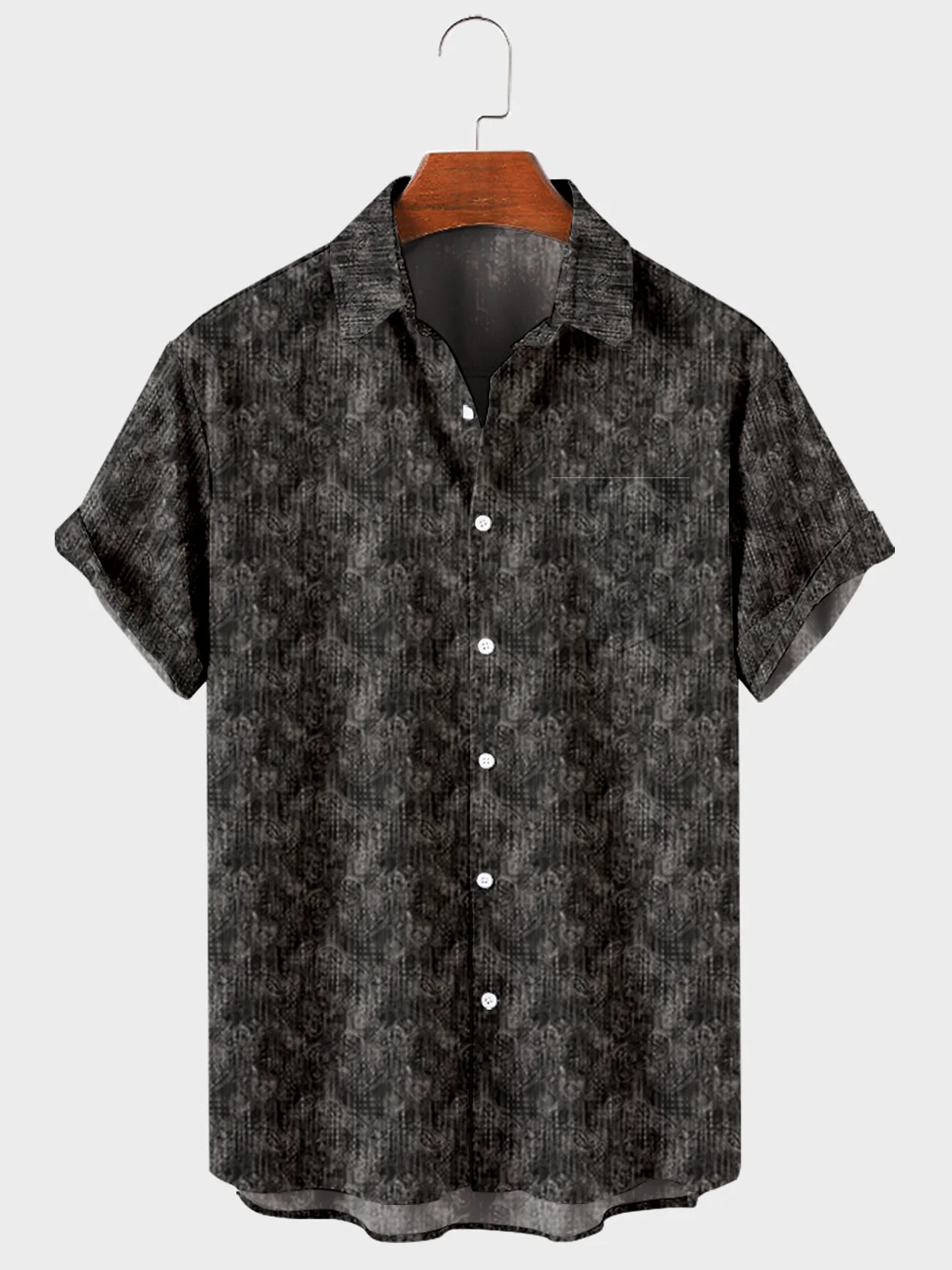 2021 New Paisley T-Shirt Men's Button-Up Top 3D Printing Hawaiian Beach Casual Fashion Short Sleeve Quality Shirt Men's Top