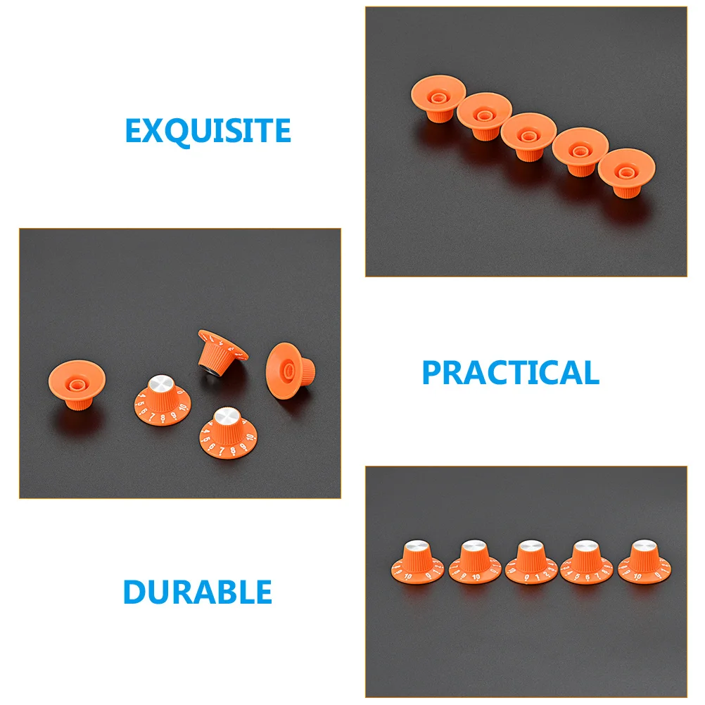 5 шт. ручка усилителя для гитары бас пластиковые ручки громкости замена колпачков