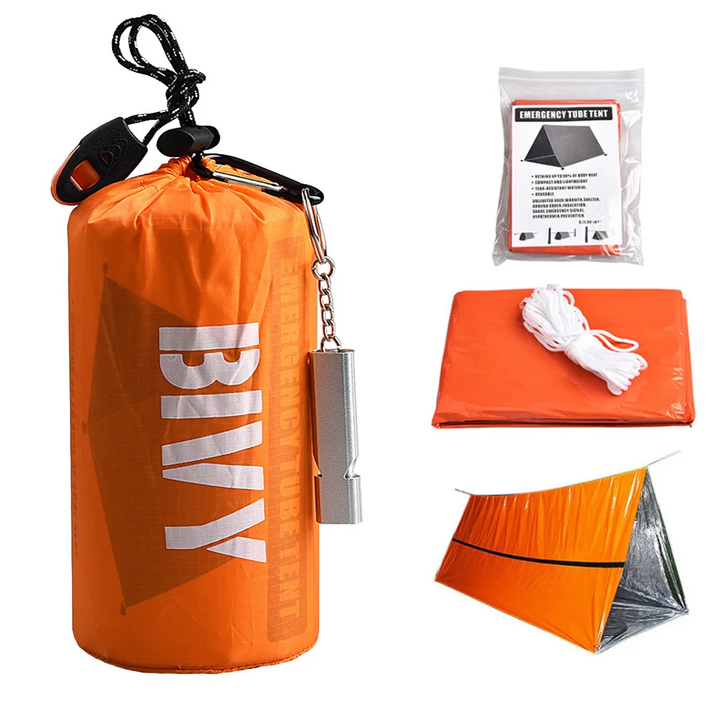 

Portable Camping Tent Storage Bag Camping Tent Pouch Hiking Container Tent+Reflective Storage Bag+Whistle