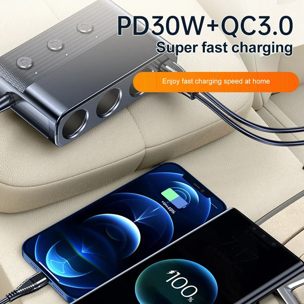 Автомобильное зарядное устройство адаптер питания для прикуривателя