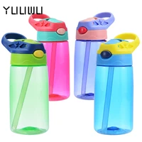 480ml kids children portable feeding drinking water bottle cup with straw sealed and leak proof water bottles straw cup