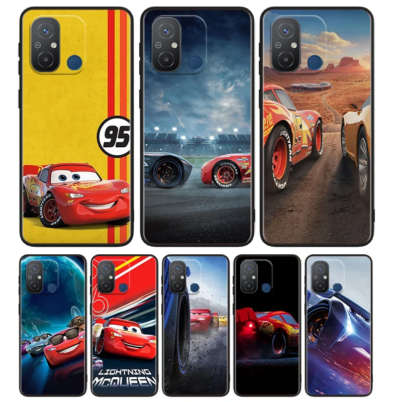 

Cars Lightning McQueen Phone Case For Xiaomi Redmi K60E K60 K50G K50 K40S K40 K20 S2 6A 6 5A 5 Pro Ultra Black Soft Cover